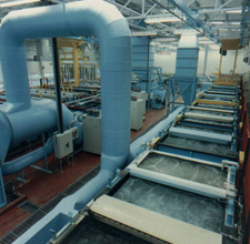 Fume extraction ducting and de-mister at a metal coating works in Northern Island