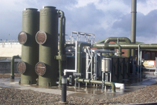 A CIF, a biofilter and a carbon filter at a sewage treatment facility in Scotland